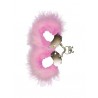 Kajdanki-Śmieszna zabawka-kadanki - Metallic Handcuffs,Feather Cov.. Pink - Adrien Lastic
