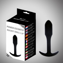 Rocket drill 3,8 inch black  anal plug 3,8  inch / 9,6 cm - Power Escorts