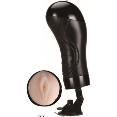 Bull power black  wallmounted vibrating masturbator - Power Escorts