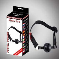 Kinky gag black  ball gag - Power Escorts