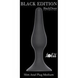 Plug-Slim Anal Plug Medium Black - Lola Toys