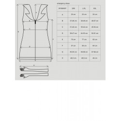 Bielizna-Emergency dress kostium  S/M + stetoskop - Obsessive