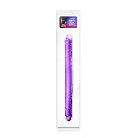 B YOURS 16INCH DOUBLE DILDO PURPLE - Blush
