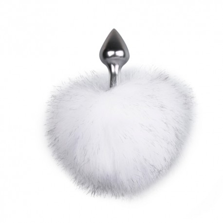 Bunny Tail Plug No. 1 - Silver/WhiteKorek analny - EasyToys