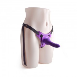 Cintura regolabile strap-on Purple con fallo realistico - Toyz4lovers