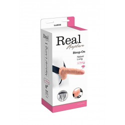 Proteza-VIBRATORE STRAP ON CAVO REAL RAPTURE 8 FLESH WITH BALLS - Real Rapture
