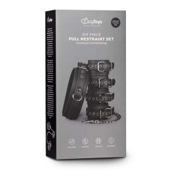 Kajdanki-Fetish set with collar, ankle- and wrist cuffs - EasyToys