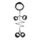 Kajdanki-Fetish set with collar, ankle- and wrist cuffs - EasyToys