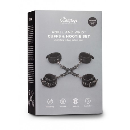 Kajdanki-Hogtie With Hand and Anklecuffs - EasyToys