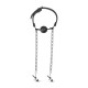 Knebel-Open Ball Gag With Nipple Clamps - EasyToys