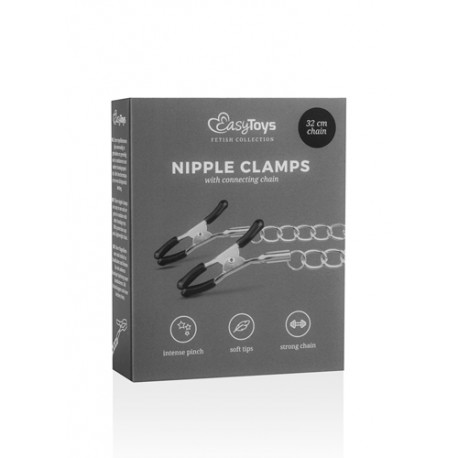 Stymulator-Classic Nipple Clamps With Chain - EasyToys