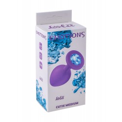 Plug-Anal Plug Emotions Cutie Medium Purple Blue crystal - Lola Toys