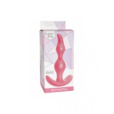 Plug-Anal Plug Bent Anal Plug Pink - Lola Toys