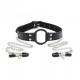 Stymulator-Ring Gag + Nipples Clamps (black) - Toyz4lovers