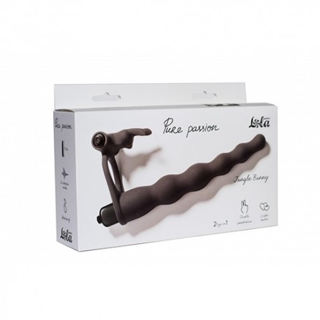Strap - on Pure Passion Jungle Bunny black - Lola Toys
