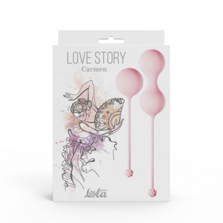 Vaginal balls set Love Story Carmen Tea Rose - Lola Toys
