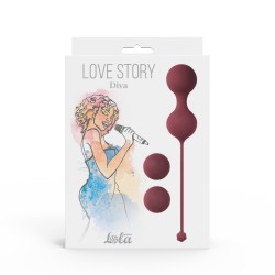 Vaginal balls set Love Story Diva Wine Red - Lola Toys