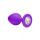 Plug-Anal Plug Emotions Cutie Medium Purple clear crystal - Lola Toys