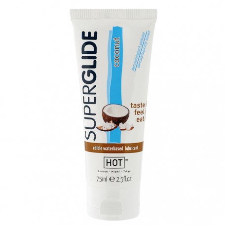 Żel-HOT Superglide COCONUT- 75ml edible lubricant waterbased - Hot