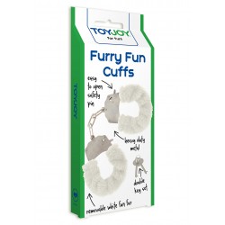 Furry Fun Cuffs White - ToyJoy