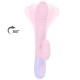 Wibrator-Silicone Vibrator USB 7 Function and Thrusting Function / Heating, purple - B - Series Fox