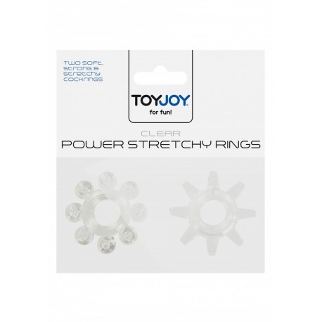 Power Stretchy Rings 2pcs Transparent - ToyJoy