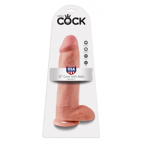 King Cock with balls 12 inch - King Cock