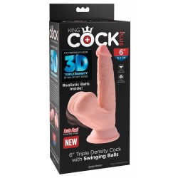 6in. TDC With Swinging Balls - King Cock Plus