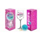 LADIES TIME - kieliszek do wina Signoria 700ml + pompon - Jestem niewinna - BGtech