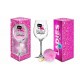 LADIES TIME - kieliszek do wina Signoria 700ml + pompon  - Najpiękniejsza - BGtech