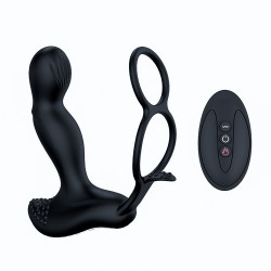 Wibrator-Silicone Massager 7 Function and Heating Function, Black - B - Series Fox