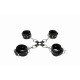 Leather Hand And Legcuffs - Black - Ouch!