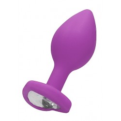 Diamond Heart Butt Plug - Regular - Purple - Ouch!