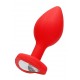 Diamond Heart Butt Plug - Regular - Red - Ouch!