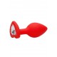 Diamond Heart Butt Plug - Regular - Red - Ouch!
