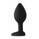 Diamond Heart Butt Plug - Large - Black - Ouch!