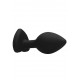Diamond Heart Butt Plug - Large - Black - Ouch!