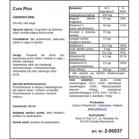 Supl.diety-Cum Plus EAST - Cobeco