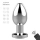 Stymulator-Rechargeable Butt Plug Vibrator USB 10 Functions - Silver - B - Series Magic