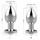 Stymulator-Rechargeable Butt Plug Vibrator USB 10 Functions - Silver - B - Series Magic