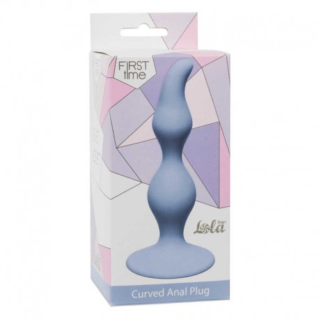Plug-Curved Anal Plug Blue - Lola Toys
