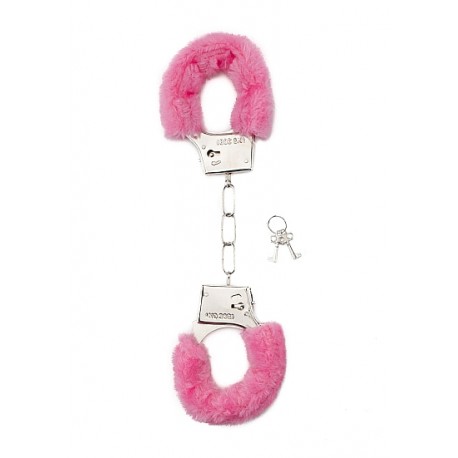 Furry Handcuffs - Pink - ShotsToys