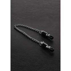 Barrel Tit Clamps with Chain (pair) - Steel
