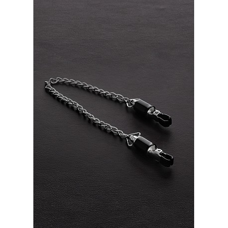 Barrel Tit Clamps with Chain (pair) - Steel