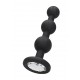 Silicone Beaded Diamond Butt Plug - Black - Ouch!