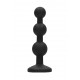 Silicone Beaded Diamond Butt Plug - Black - Ouch!