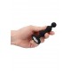 Silicone Beaded Diamond Butt Plug - Black - Ouch!