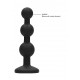 Silicone Beaded Diamond Butt Plug - Black - Ouch!