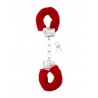 Furry Handcuffs - Red - ShotsToys