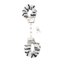 Furry Handcuffs - Zebra - ShotsToys